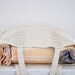 Cotton Tote Bag Beach Bag Yoga Bag Shopping Bag Market Bag with Lace Handmade Organic Natural Nature Earth Tones Sand Large Big