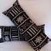 Decorative Pillow in Ethnic Back and White