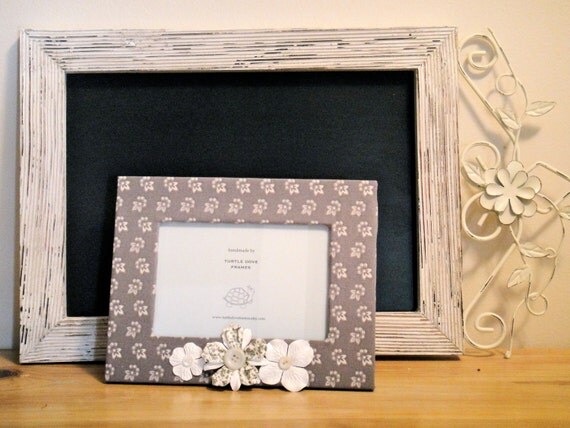 Vintage Style Fabric Picture Frame 4x6