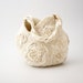 Bridal purse nuno felt, Beige flower handbag