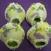 Panoramic Sugar Easter Egg Edible "Speckled" Egg Purple Yellow & White