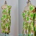 Reserved/1950s dress/50s Hawaiian sarong dress/ shoulder wrap