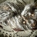 fancy angora handspun yarn in wild grey