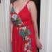 Vintage Early 80s Red Floral Tropical Hawaiian Sundress by Dash About--100% Cotton Size Large