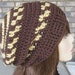 Brown and Cornmeal Mini .Slouch Hat....Women..Teens...Ready to Wear and Ready to Ship