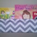 Fabric Book Sling - Chevron Print - Gray and White - 45-46" length