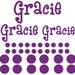 Vinyl Name Sticker Decals with Dots