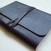 Leather Bound Notebook/Journal Dark Purple Handmade