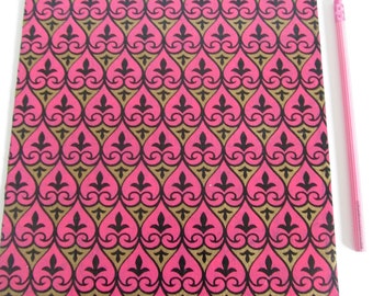 SALE, SALE, SALE! Lg. Decorative Clipboard--Pink and Black Crest--Alphabet