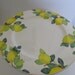 RESERVED for Lorraine Zuno--Round Pedestal Dessert Plate--LEMONS--Serving Plate, Horsdoeuvre Plate, Buffet Plate, Dessert Plate