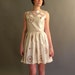Womens cream silk dress