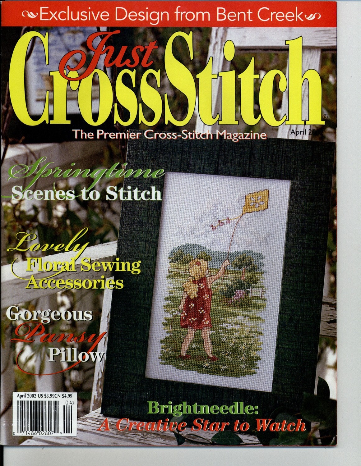 Just Cross Stitch Magazine April 2002 Issue