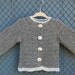 Undyed Alpaca Sweater in Gray with River Stone Buttons size 24 months