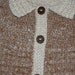 Baby Sweater Cardigan in Natural Undyed Alpaca Brown and Cream White size 18-24 months