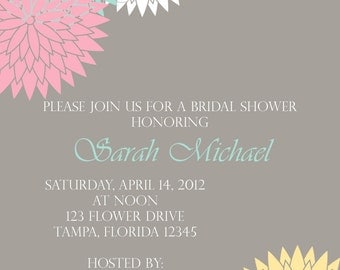 Spring Blossoms Bridal Shower Invitation