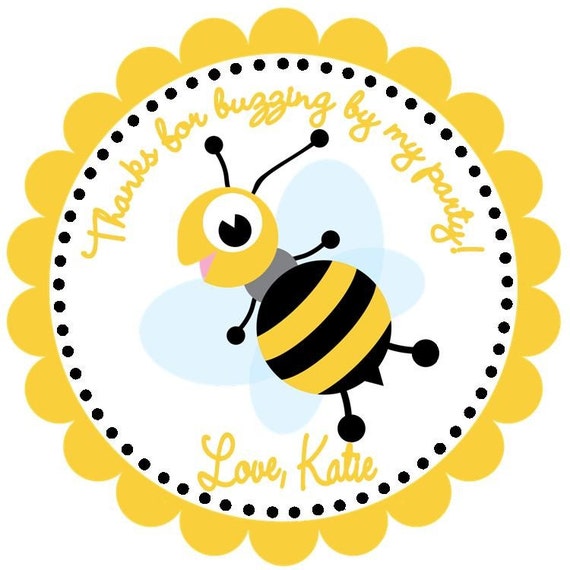 Adorable Bumble Bee Favor Tags by CustomParty4U | Catch My Party