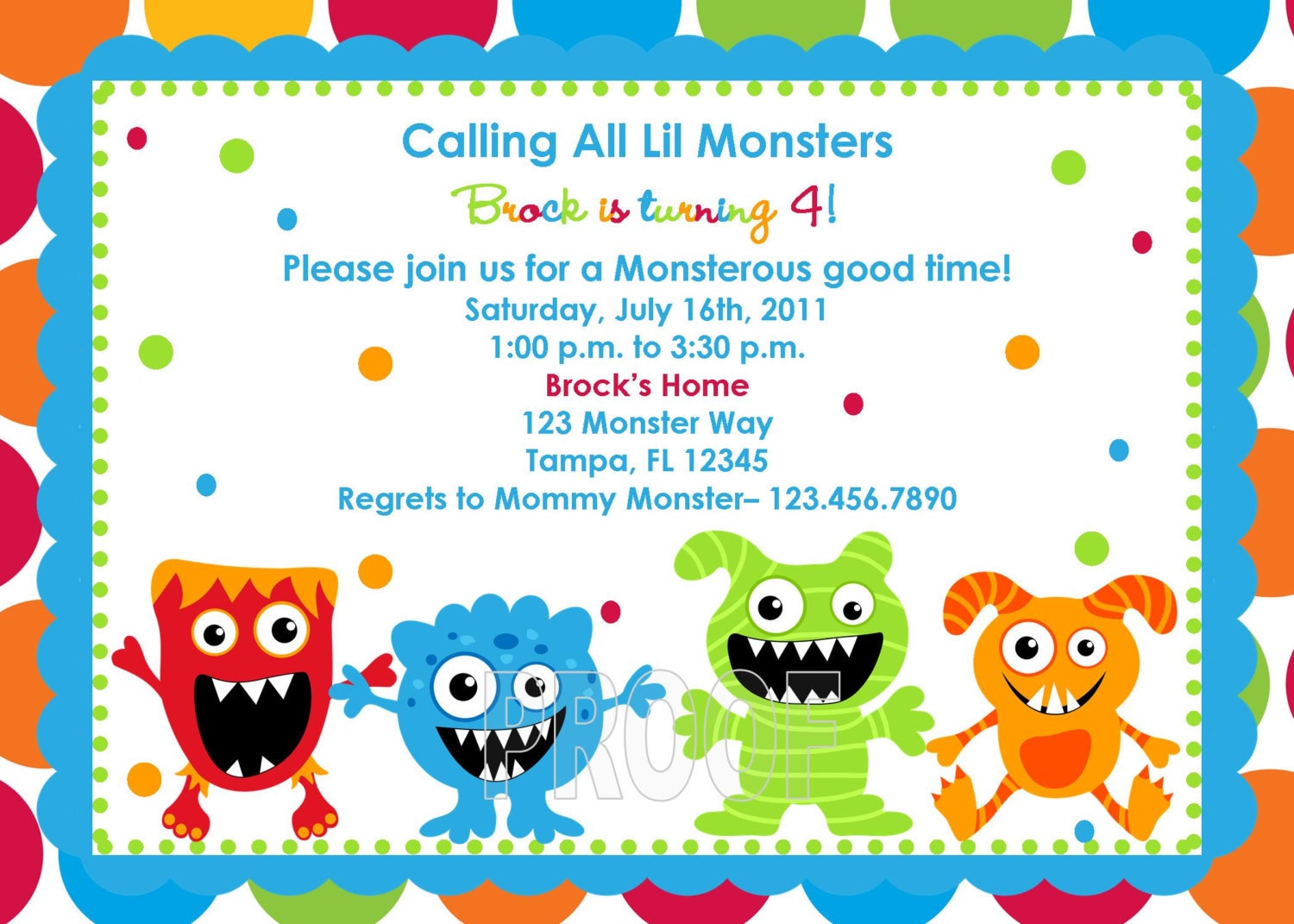 Monster Party Invitations 6