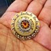 RESERVED for rlogue1 - Steampunk Tie Tack or Pin (T44) - Silver Filigree with Large Brass Gears - Swarovski Crystals
