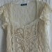 RESERVED for Catherine H - Vintage cream sheer lace maxi dress over camisol designer Fleur de Paris