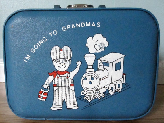 child suitcase going to grandma's