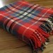 Plaid Stadium Blanket in Red and Blue