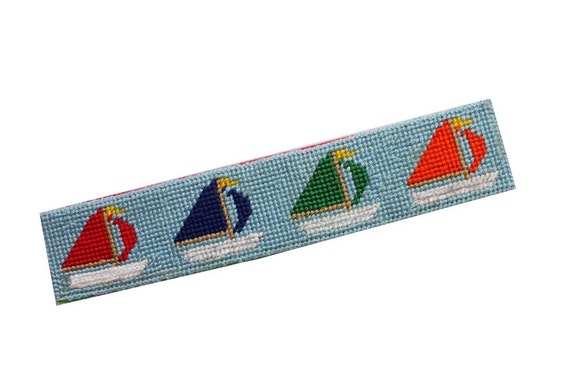 Needlepoint Kit Bookmark with Sailboats