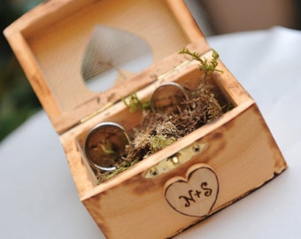 Wedding Ring Bearer Box Alternative To The Ring Pillow Rustic Country Chic Wedding