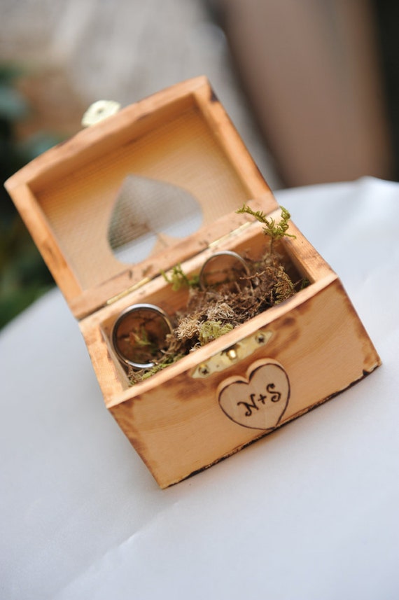 Items similar to Wedding Ring Bearer Box Alternative To The Ring Pillow