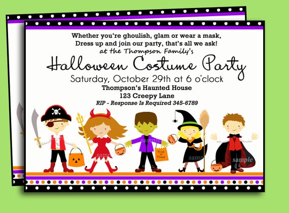 Children's Halloween Party Invitations 7