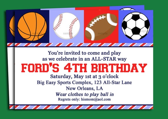 Printable Invitations For Boys 1