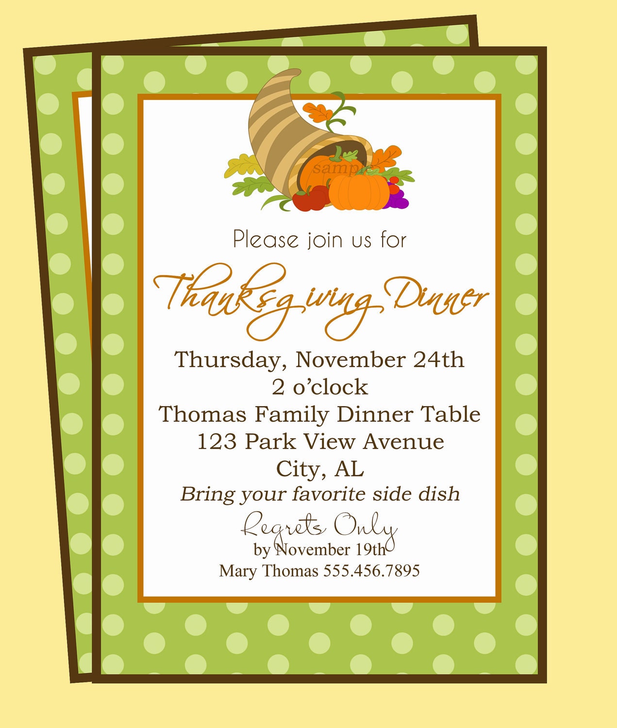 Thanksgiving Dinner Invitation Printable Fruitful Gathering