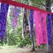 FREE ship-Gypsy Fever Upcycled fabric Bunting flags, swag, garden,color,movement