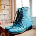 Turquoise Blue Justin Roper Style Boots 5.5 Men / 7 Women