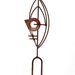 metal garden sculpture - abstract sculpture - container garden art - plant stake - industrial art - recycled steel - rusty metal art