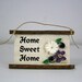 Quilled Magnet 206 - Home Sweet Home, Housewarming Gift, Purple and White Paper Flowers