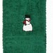 Snowman Hand Towel Machine Embroidered Christmas