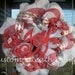 Red and Silver Mesh Christmas Wreath ON SALE