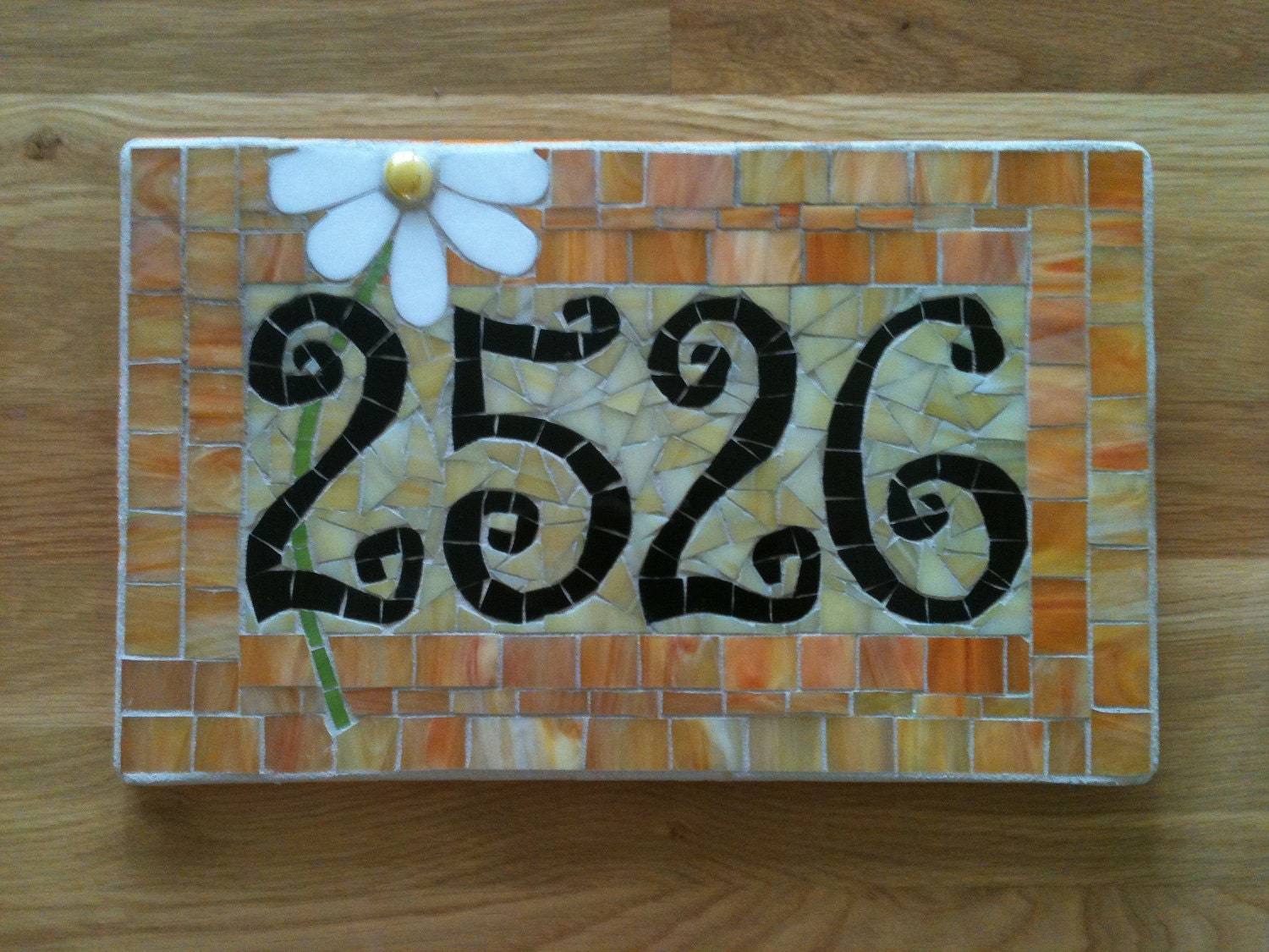 Custom Mosaic Address Plaque by melissaforcier on Etsy