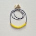 The Conquest Necklace- Navy and Yellow with African Trade Beads