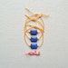 Euphrates Bracelet- Deep Blue Lapis Lazuli and Golden Braided Linen