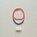 The Future Fever Series- Navy Blue Vintage Sequins and Coral Orange Czech Glass