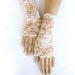 Victorian cream lace gloves cuffs mittens lace gloves
