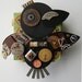 Recycled Art Collage - "Crow-Spare Parts" - Original Mixed Media