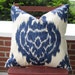 Blue Ikat pillow- private listing for Josh
