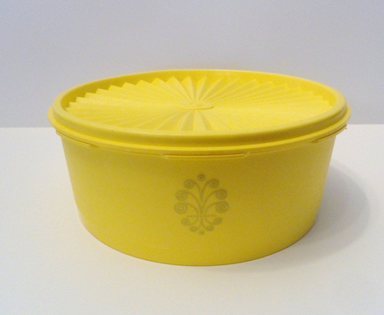 Vintage Tupperware Yellow Container by VintageDecorPickers on Etsy