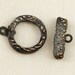 Bronze Toggle Clasp Handmade with Dark Patina