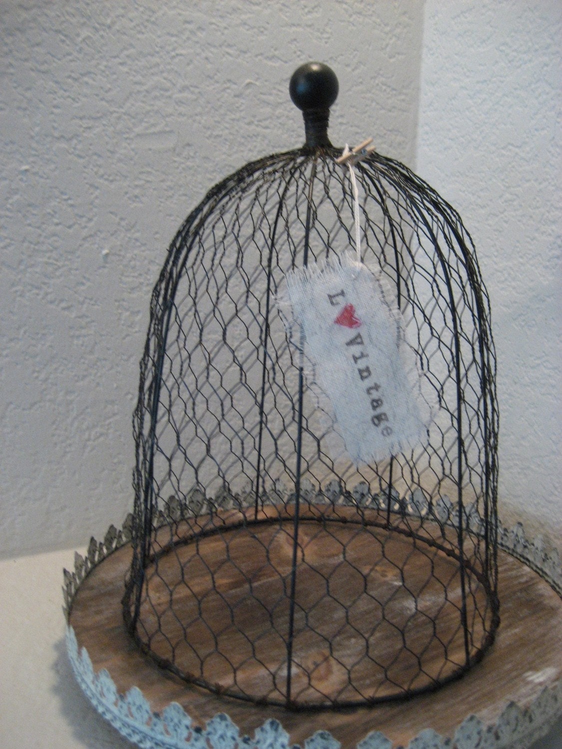 Vintage Chicken Wire Cloche