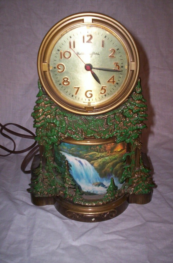 vintage mastercrafters waterfall motion clock by robinsvintage