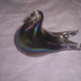 vintaqe art glass paper weight figurine carnival glass bird