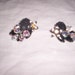 vintage clip on earrings rhinestones